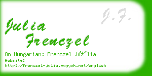 julia frenczel business card